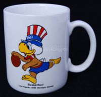 US OLYMPIC GAMES Los Angeles BASKETBALL Mug Vintage 1984